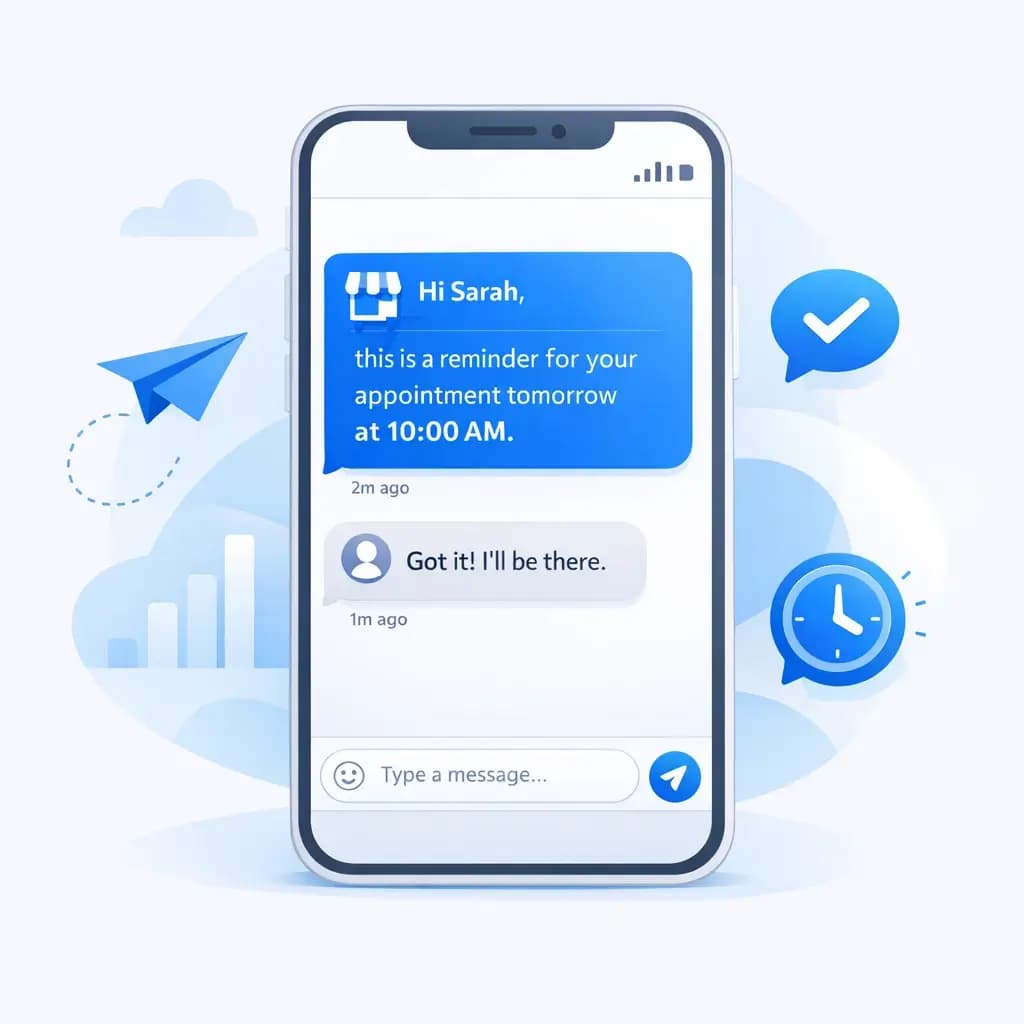 Two-way SMS conversation between business and customer